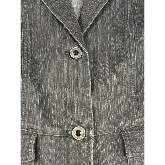 CONRAD C COLLECTION BLACK BUTTON UP STUDDED BLAZER JACKET SIZE 8 - Picture 8 of 12